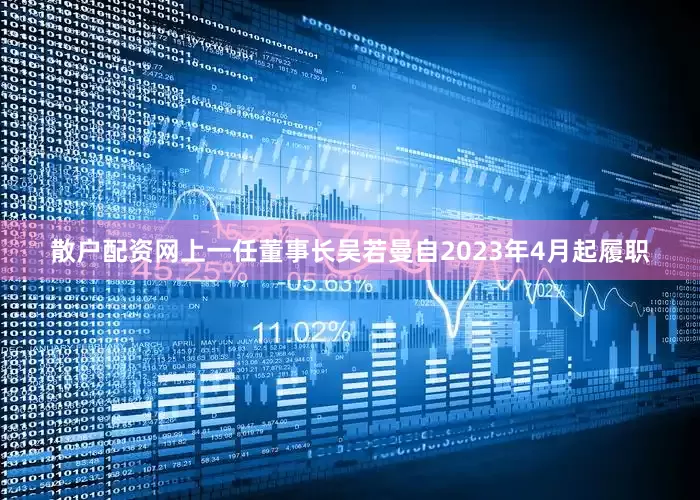 散户配资网上一任董事长吴若曼自2023年4月起履职